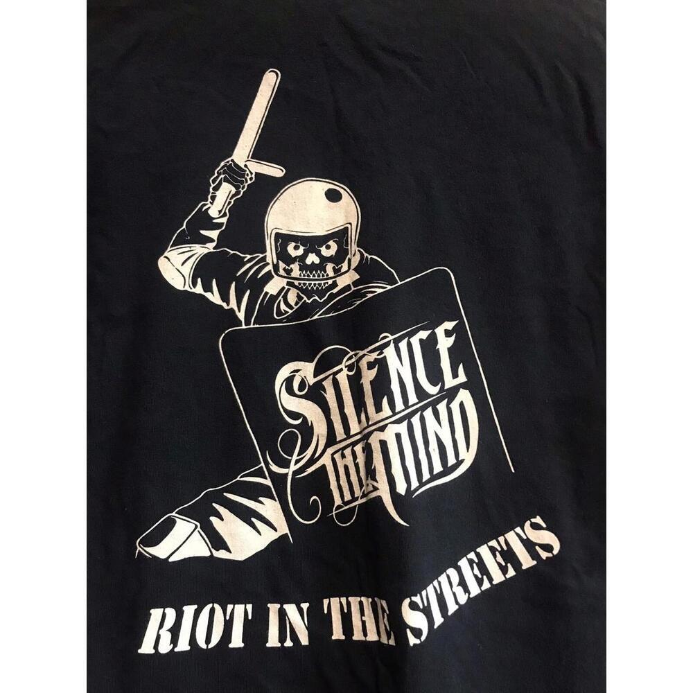 Silence the Mind band shirt L Rare West Virginia Maryland Rock Punk Local Biker